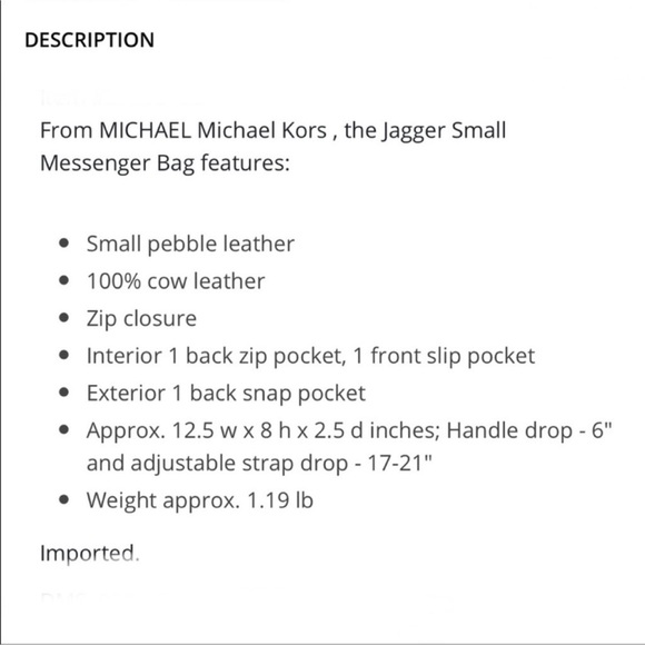 Michael Kors Jagger Messenger Crossbody MK Small Shoulder Bag Tan Brown - Picture 16 of 16